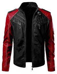 Mens Genuine Leather Jacket Biker Motorcycle Retro Classic Etsy Leather Jacket Genuine Leather Jackets Red Leather Jacket Men