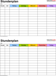 Ausbildungsrahmenplan vorlage excel / prozessbeschreibung vorlage excel : Stundenplan Vorlagen Excel Zum Download Ausdrucken Kostenlos