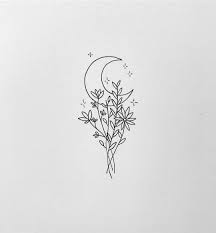 Tattoos line tattoos continuous line tattoo flower tattoo designs first tattoo line art tattoos one line. Chaos Cosmos Marise Tamara On Instagram Tiny Moon And Floral Tattoo Design I M Fallin Minimal Tattoo Design Floral Tattoo Design Moon Tattoo Designs