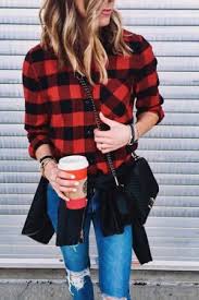 Black And White Buffalo Plaid Shirt Womens Iadorefashionn Red And Black Plaid Plaid Shirt Outfits Long Sleeve Plaid Shirt
