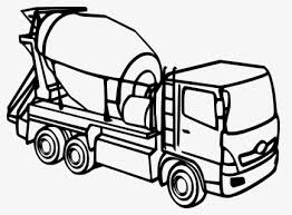Concrete mixer truck concept icon in thin vector. Delivery Truck Coloring Page Camion Dibujo Png Transparent Png Kindpng