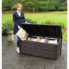 keter brightwood 120 gal deck box all weather resin storage brown walmart com outdoor storage bench outdoor deck storage box outdoor storage