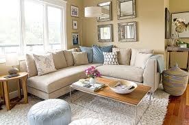 Placement Of Arc Lamp Behind Corner Of Sectional Livingroom Layout Small Living Room Design Small Living Rooms