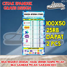 Spanduk konter hp bahan flexi 80 gram ukuran 60x160 (bisa request rubah ukuran dengan harga menyesuaikan. Harga Spanduk Konter Hp Terbaru Agustus 2021 Biggo Indonesia