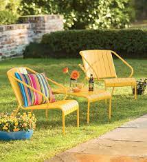 Yellow Patio Furniture Set Outdoor Seating Retro Patio Furniture Outdoor Patio Decor Outdoor Patio Furniture