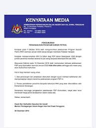 We did not find results for: Redparrot Penangguhan Program Subsidi Petrol Psp Facebook