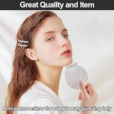 Amazon.com: Makefango Shell Compact Mirror with Light, 2X
