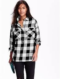 Black And White Flannel Women S Women S Plaid Flannel Pullover Boyfriend Shirt Old Navy Womens Plaid Flannel Black And White Flannel Women Shirts Blouse