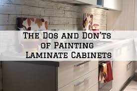 Again, use your paint brush to cut in along the walls and edges of your cabinets, carefully painting the detailed areas. The Dos Don Ts Of Painting Laminate Cabinets Jng Painting Decorating Llc