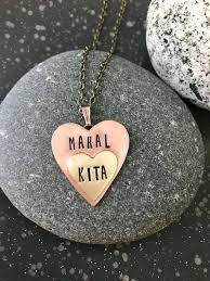 Mahal Kita Heart Pendant Necklace Philippines Jewelry Etsy Heart Pendant Heart Pendant Necklace Jewelry