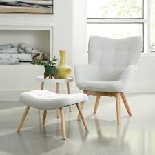 George Oliver Bello Mid Century Modern Lounge Chair And Ottoman Wayfair In 2020 Mid Century Modern Lounge Chairs Fabric Lounge Chair Modern Lounge Chairs