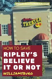 Ripley S Believe It Or Not Williamsburg Coupon Green Vacation Deals Vacation Deals Williamsburg Vacation Vacation Activities