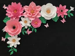This Pink White Paper Flower Backdrop Is So Great For Your Events Decor They Are Very Easy To Install Handmade Flowers Paper Paper Flowers Giant Paper Flowers