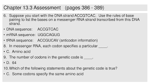 If false, make it a correct statement. Rna Protein Synthesis Ppt Download