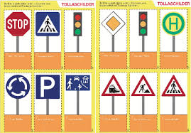 Wie Kinder Mit Dem Fahrrad Sicher Im Strassenverkehr Sind Mit Verkehrszeichen Lern Spiel Verkehrszeichen Lernen Verkehrszeichen Verkehrserziehung
