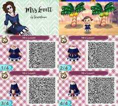 Animal Crossing New Leaf Qr Code Sweeney Todd The Demon Barber Of The Fleet Street Mrs Lovett Blue White Animal Crossing Animal Crossing Qr Animal Crossing 3ds