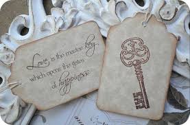Love Quote Skeleton Key Bridal Wedding Favor Tags Vintage Inspired Cottage Chic Set Of 10 Cupc Wedding Favor Tags Key Wedding Favors Wedding Favors