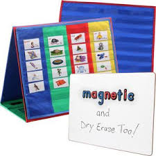 desktop pocket charts with stand and magnetic dry erase