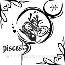 Pisces tattoos are normally seen with two fish, one of them pointing up and one pointing down. 58 Tribal Zodiac Sign Tattoos Designs