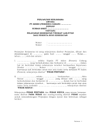 Surat panggilan kerja ini adalah jawaban dari surat lamaran yang telah diajukan. Perjanjian Kerja Sama