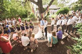 Wedding Obsessed Standing Ceremony Backyard Wedding Circle Wedding Ceremonies
