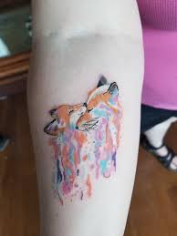 Tattoo artists denver tattoo artists star tattoos geometric tattoo famous tattoos world. Fox Watercolor Tattoo On Forearm By Jay Cochran At Forecastle Tattoo In Bangor Maine Tattoo