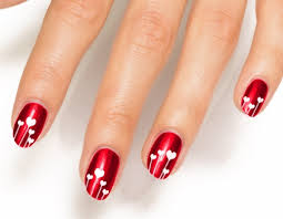 Fun nail designs for spring, summer continue with using white nail polish as your second color then finally paint the red color to complete the look. 45 Lifesaver Red Nail Designs
