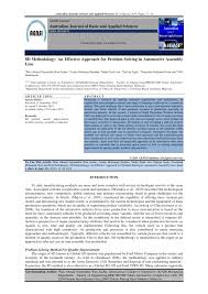 Noordin sopiee and associates sdn bhd. Pdf Australian Journal Of Basic And Applied Sciences 8d Methodology An Effective Approach For Problem Solving In Automotive Assembly Line A R T I C L E I N F O A B Introduction