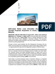 All dataran pahlawan hatten square terminal pahlawan. Sgx Listed Hatten Land Diversifies Beyond Melaka Through Proposed Acquisition Of Unicity In Seremban Malaysia Mergers And Acquisitions Companies