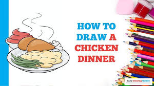How To Draw A Chicken Dinner Really Easy Drawing Tutorial Drawing Tutorial Easy Easy Drawings Drawing Tutorial