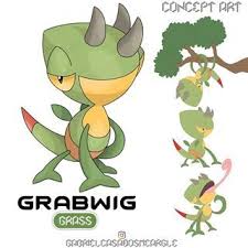 These pokémon learn horn drill at the level specified. A New Pokemon Starter Grabwig Grass The Horn Chameleon Pokemon Grabwig Is The Grass Starter Of The Aotea New Pokemon Starters Pokemon Starters New Pokemon