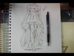 تعليم الرسم بالرصاص طريقة تصميم فستان مع الخطوات تعلم الرسم fashion drawing tutorial fashion illustration tutorial fashion sketches dresses