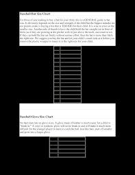 Baseball Bat Size Chart Templates At Allbusinesstemplates