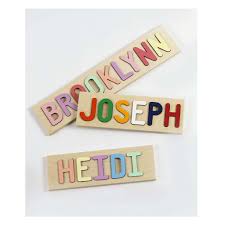 There are 5427 name puzzle with peg for sale on etsy, and they cost $20.97 on average. Personalized Wooden Name Puzzle Available With Without Pegs