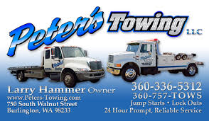 On the road tow truck automotive trucking travel business card. Peter S Towing L L C Home