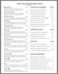 Bathtub Gin Bar Menu Wine And Beer Gin Bar Menu Restaurant