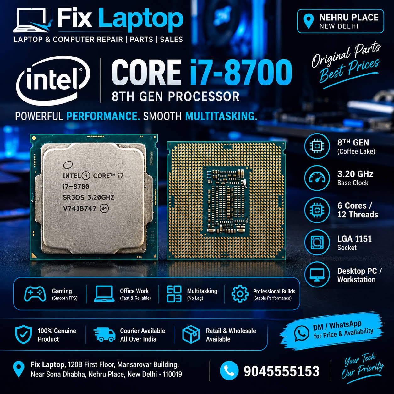 Intel core i7 8th generation desktop processor i7-8700 product image