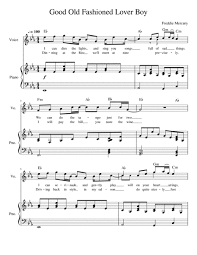 Explore the best sheet music selection and newest releases, powered by hal leonard. Good Old Fashioned Lover Boy Music Sheet Download Topmusicsheet Com