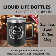Insulated Coffee Mug Stainless Steel Cups Wedding Coffee Etsy Insulated Coffee Mugs Coffee Wedding Coffee Mugs