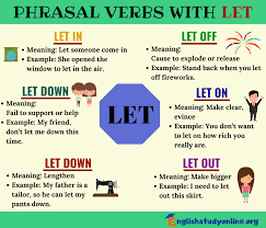 Phrasal Verbs With Let Let It Be Other Ways To Say English Study
