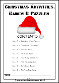 Students find words in the phrase christmas tree and then read. Christmas Activities Games Worksheets Www Free For Kids Com