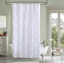 Gorgeous Modern White Textured Pintucked Pintuck Fabric Shower Curtain Fabric Shower Curtains Home Shower Curtain