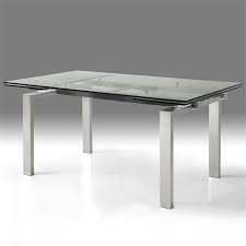 Dining tables for celebrations, for growing families, for apartments and condos. Mobital Cantro Extendable Glass Top Dining Table In Brushed Chrome Dta Cant Clea Brush