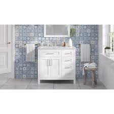 White Vanity With Carrara Marble