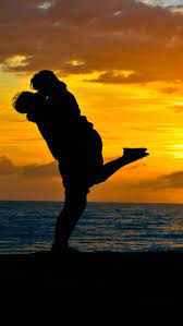 It S A Forever Thing In 2021 Sunset Silhouette Romantic Kiss Love Wallpapers Romantic