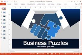 Steps to create puzzle piece in powerpoint: Plantilla De Powerpoint Animada Negocio Puzzle