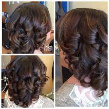 If you used a ¾″ iron on the same length hair you would get a deep wave/curlier look. Medium Length Hair With Flat Iron Curls Flat Iron Hair Styles Natural Curls Hairstyles Blowout Curls
