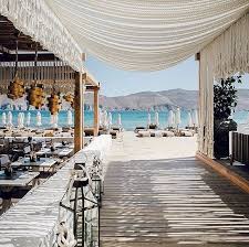 Panormos In Mykonos Speaks For Itself Photo Via Davidbiedert Beach Restaurant Design Mykonos Mykonos Beaches