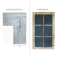 Borrowing its design from a windowpane, this rectangular piece features a wooden frame with. Barnyard Designs 24 X 40 Decorative Windowpane Mirror Rustic Farmhouse Distressed Wood Vertical Or Horizontal Hanging Mirror Wall Decor White Farmhouse Goals