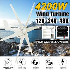 Maybe you would like to learn more about one of these? 4200w 12v 24 48v Horizontal Wind Turbine Generator 6 Blades Residential Garden With Without Controller Lazada